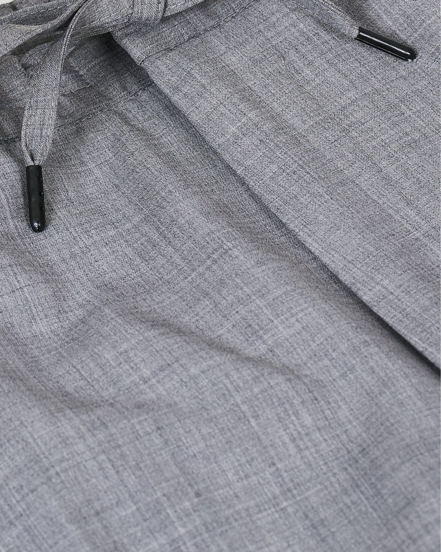Herren | Hosen | Z Zegna | Techmerino Washable Drawstring Trousers Light Grey