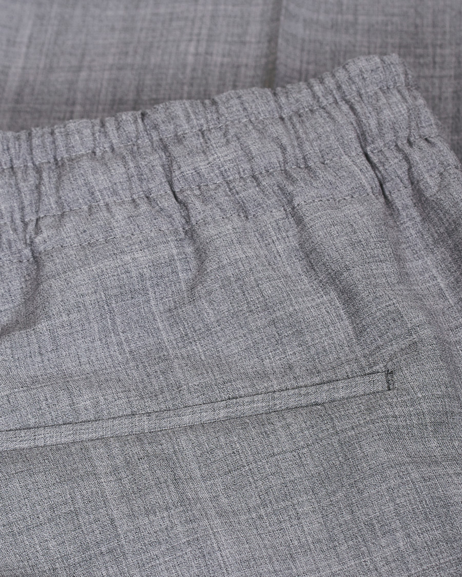 Herren | Hosen | Z Zegna | Techmerino Washable Drawstring Trousers Light Grey