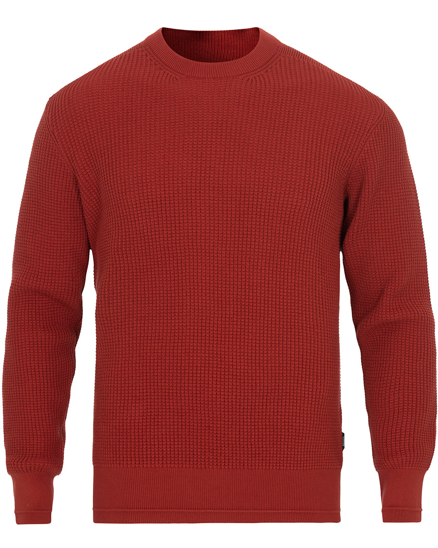 Herren | Pullover | Z Zegna | Waffle Knitted Sweater Dark Orange