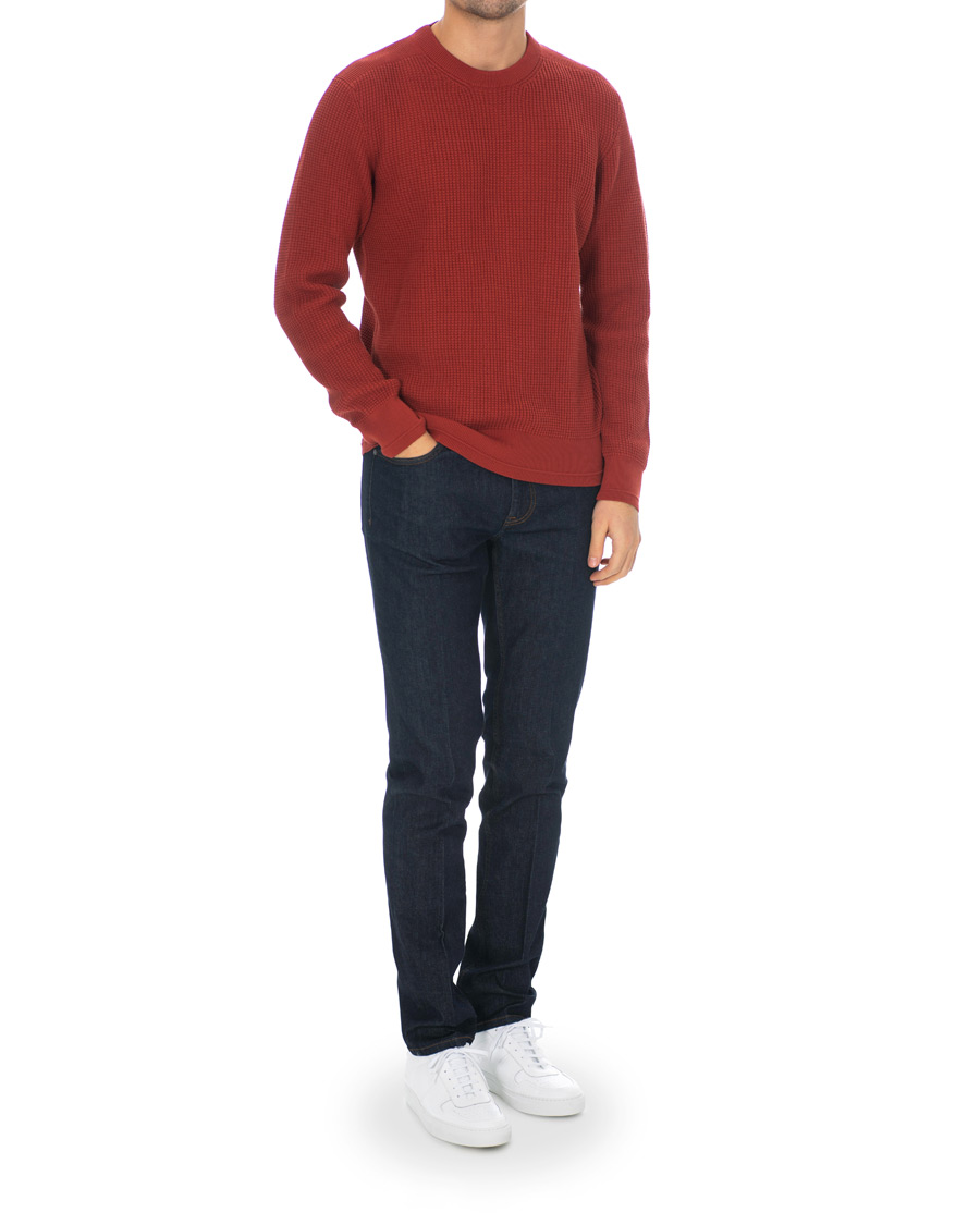 Herren | Pullover | Z Zegna | Waffle Knitted Sweater Dark Orange