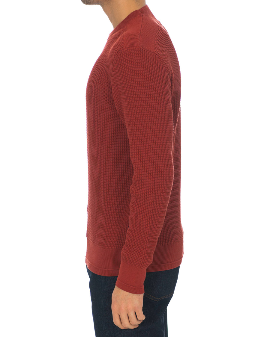 Herren | Pullover | Z Zegna | Waffle Knitted Sweater Dark Orange