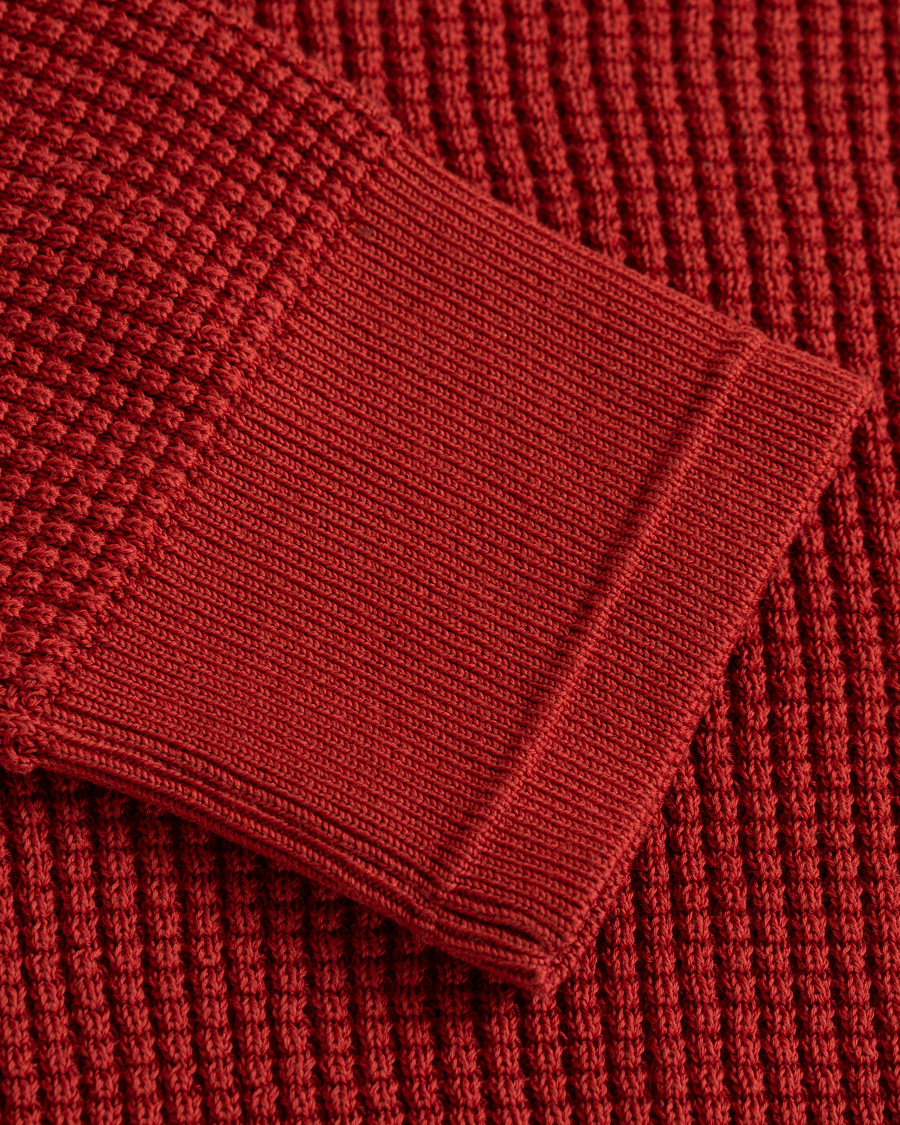 Herren | Pullover | Z Zegna | Waffle Knitted Sweater Dark Orange
