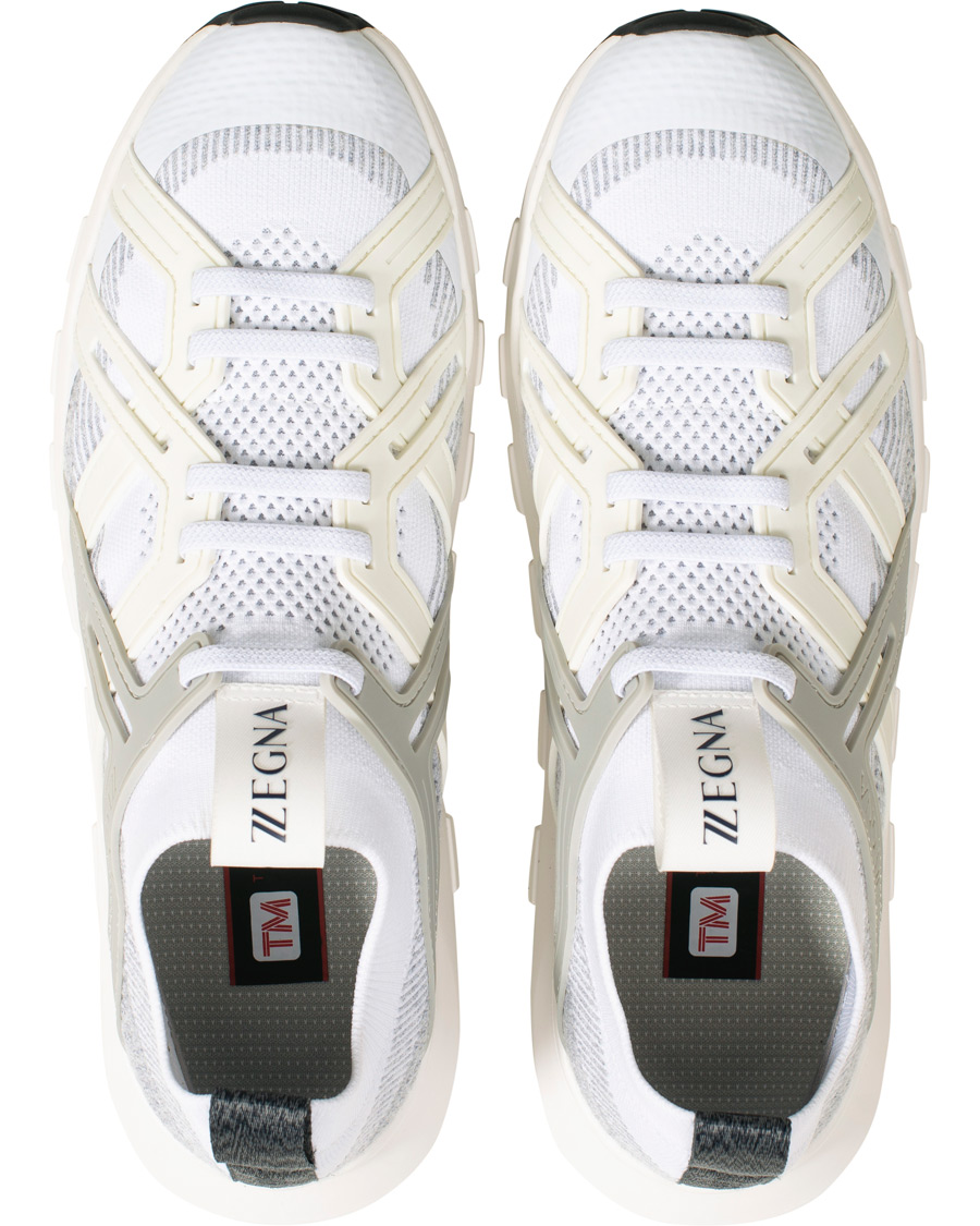 Herren | Z Zegna Techmerino Sock Sneaker White | Z Zegna | Techmerino Sock Sneaker White