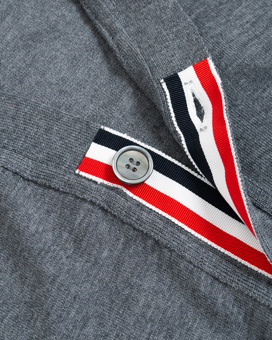 Herren | Pullover | Thom Browne | Merino Wool Cardigan Heather Grey