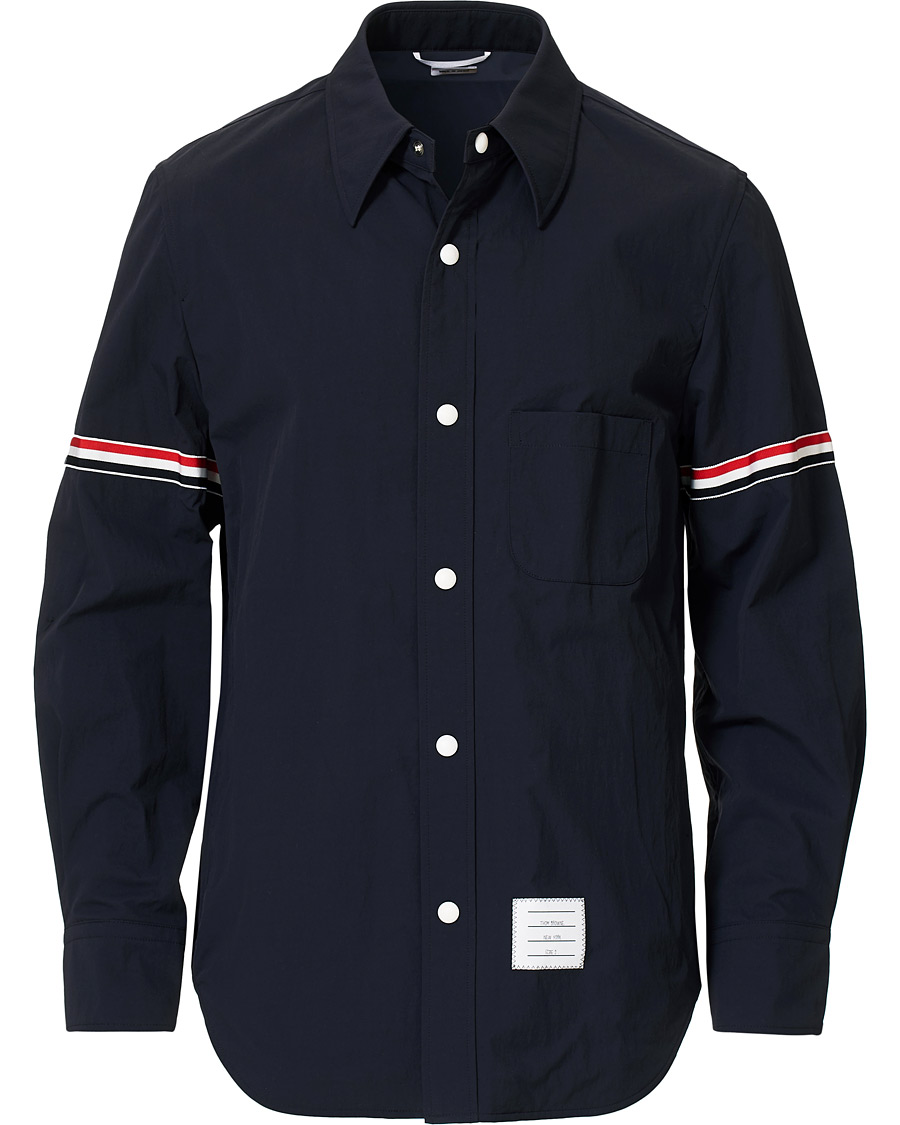 Herren | Jacken | Thom Browne | Armband Shell Nylon Shirt Jacket Navy