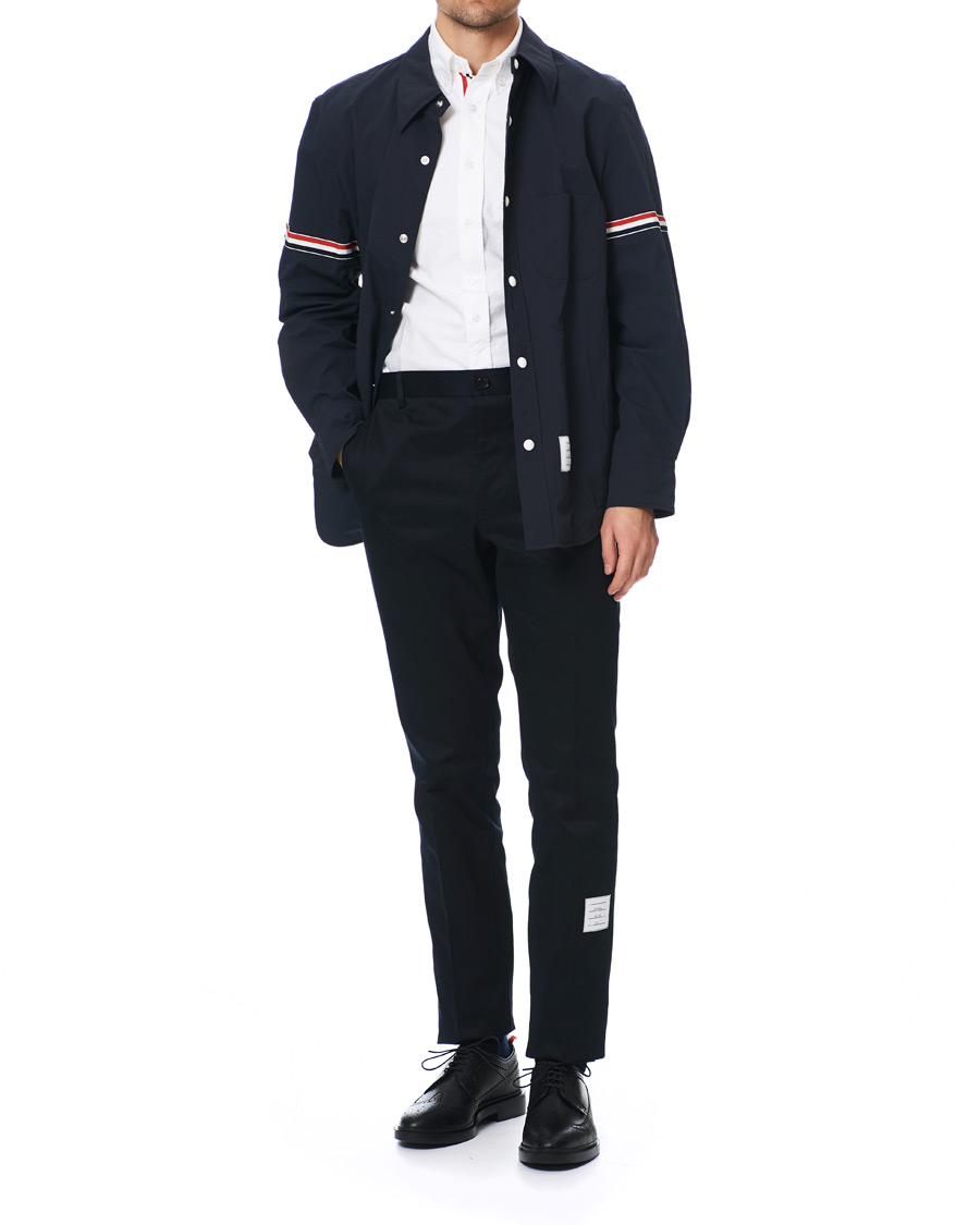 Herren | Jacken | Thom Browne | Armband Shell Nylon Shirt Jacket Navy
