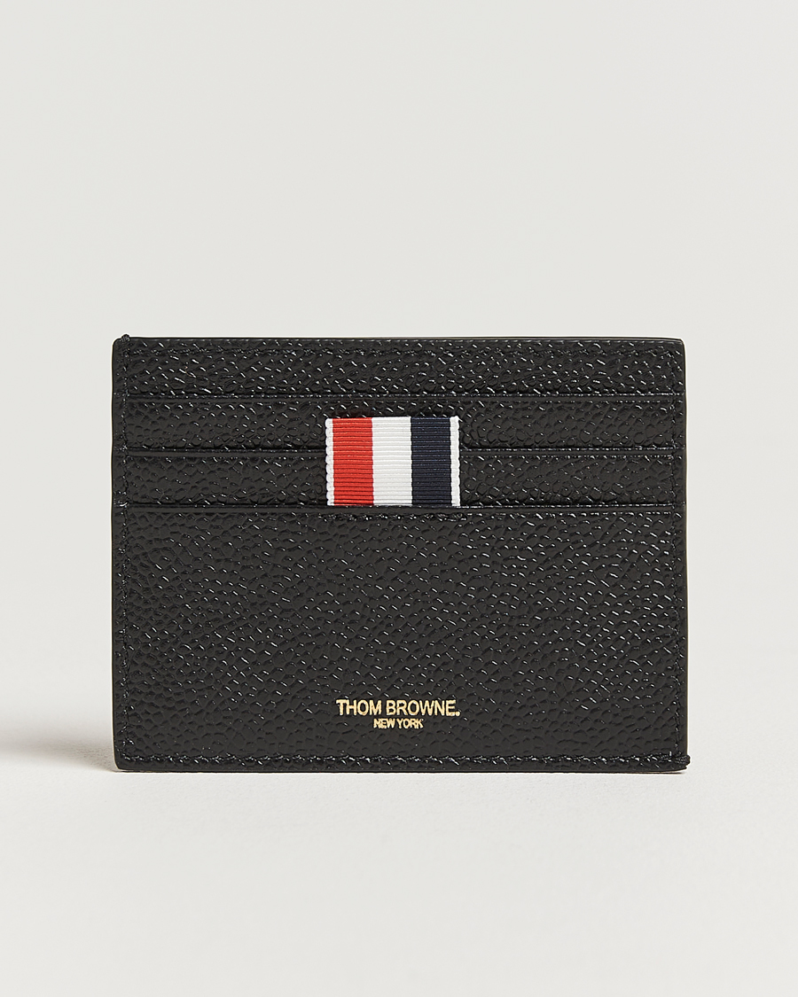 Herren | Geldbörsen | Thom Browne | Pebble Grain Single Card Holder Black