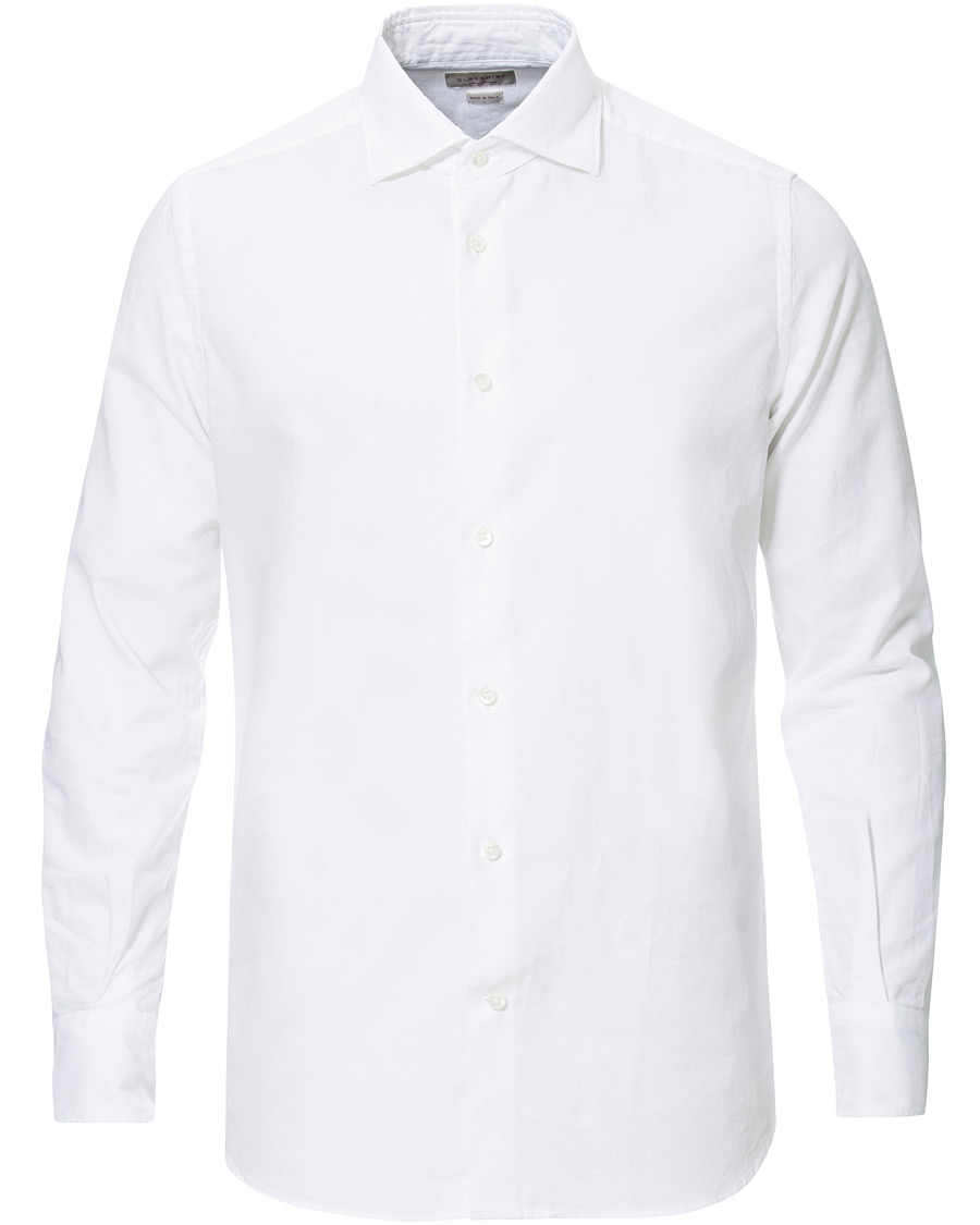 Herren | Hemden | Glanshirt | Soft Giro Inglese Cotton Shirt White