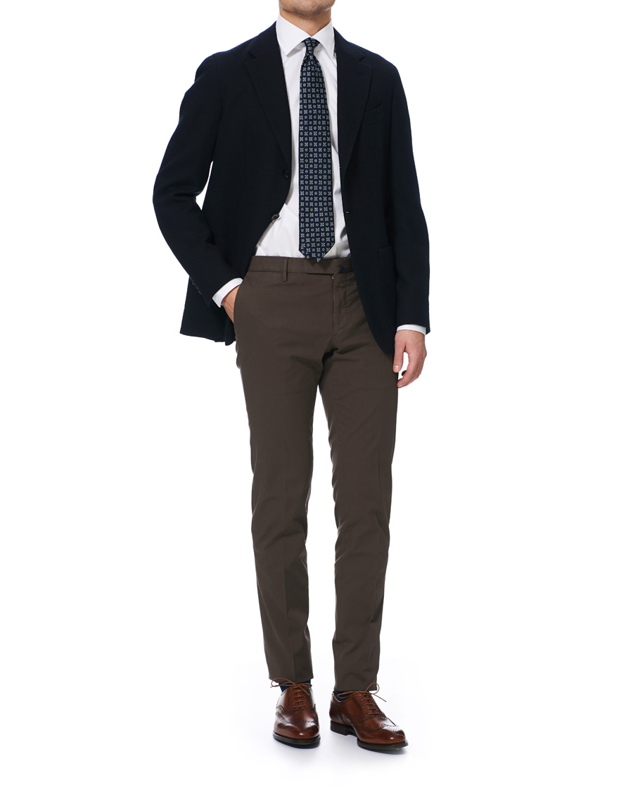 Herren | Hosen | Incotex | Slim Fit Stretch Chinos Dark Brown