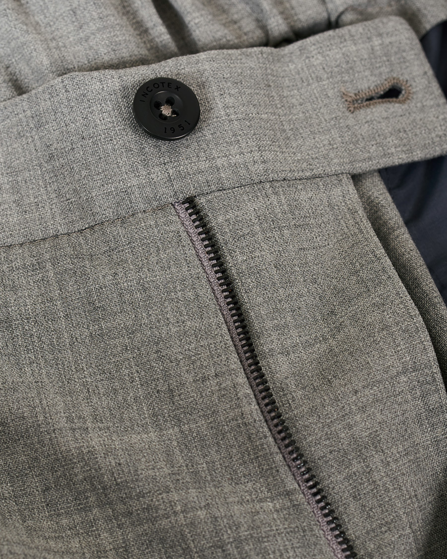 Herren | Hosen | Incotex | Urban Traveller Techno Wool Trousers Light Grey