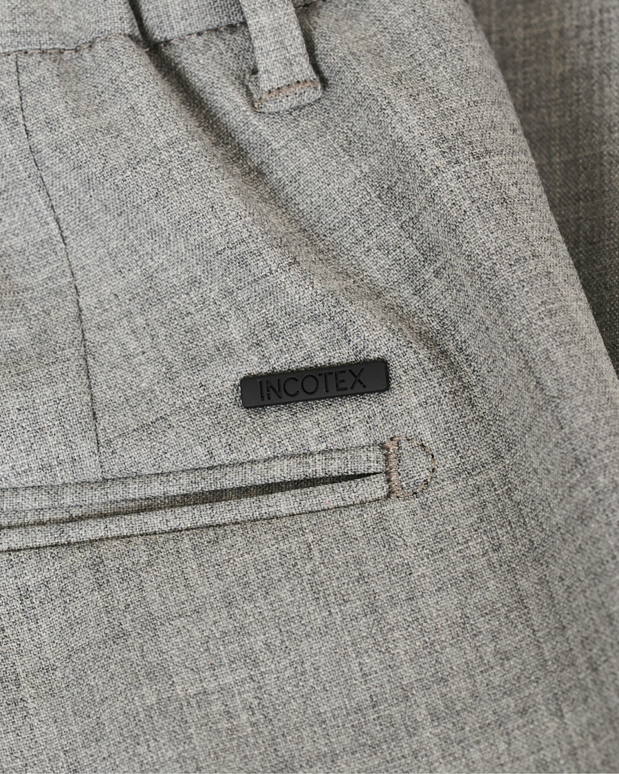 Herren | Hosen | Incotex | Urban Traveller Techno Wool Trousers Light Grey