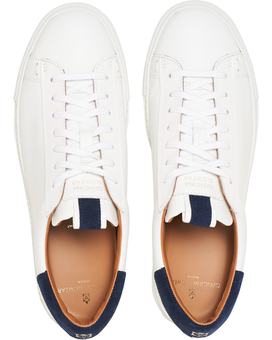 Slowear Officina Leather Sneaker White Navy