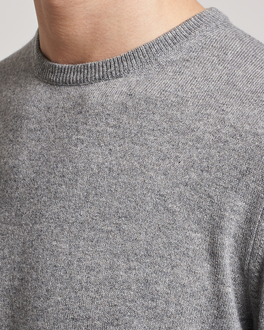 Herren | Pullover | Piacenza Cashmere | Cashmere Crew Neck Sweater Light Grey