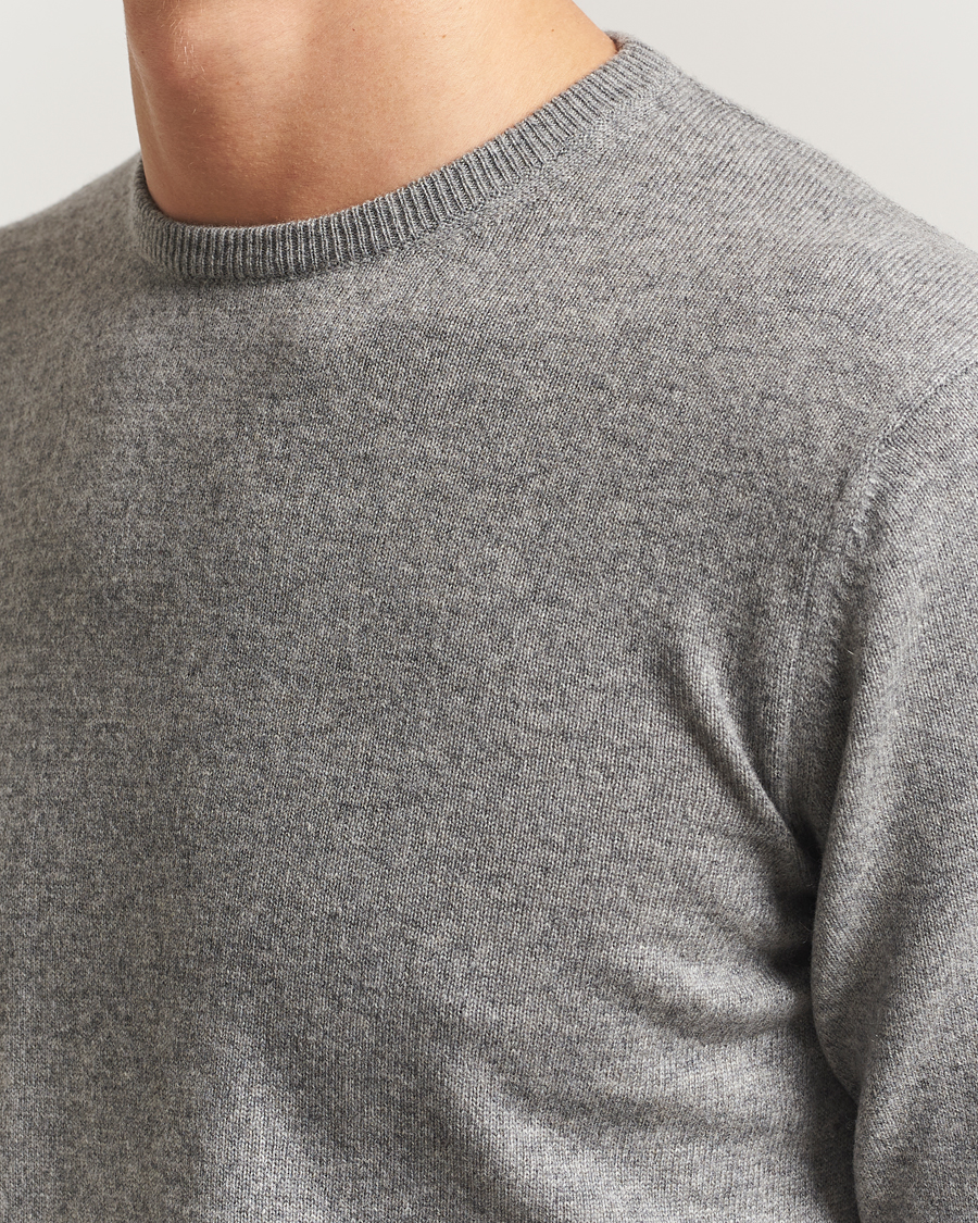 Herren | Pullover | Piacenza Cashmere | Cashmere Crew Neck Sweater Light Grey
