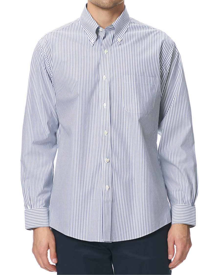 Herren | Hemden | Brooks Brothers | Regent Fit Non Iron Stripe Shirt Dark Blue