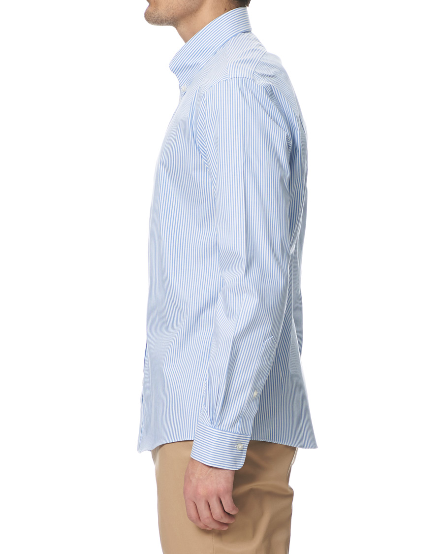 Herren | Hemden | Brooks Brothers | Milano Fit Non Iron Striped Shirt Light Blue