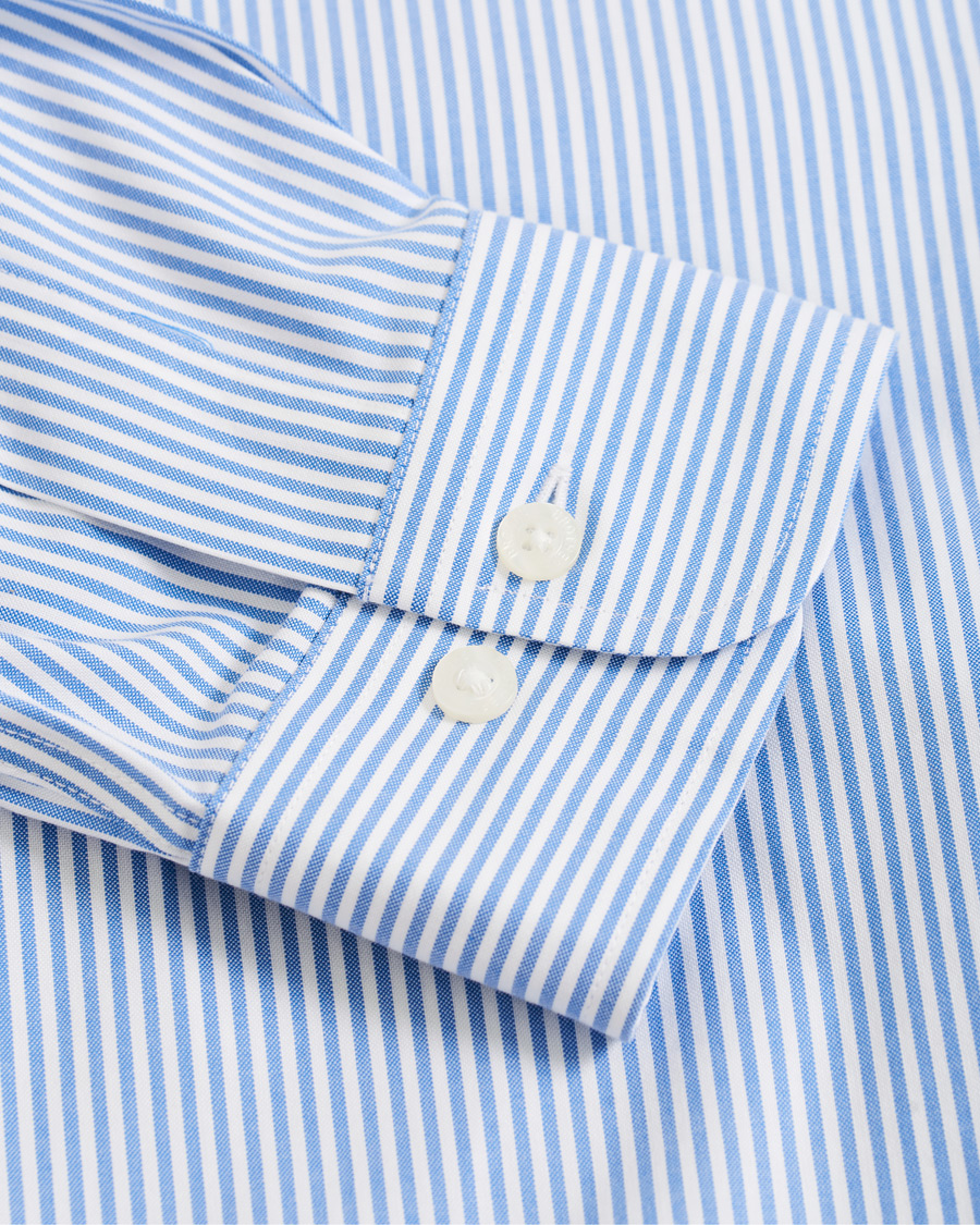 Herren | Hemden | Brooks Brothers | Milano Fit Non Iron Striped Shirt Light Blue