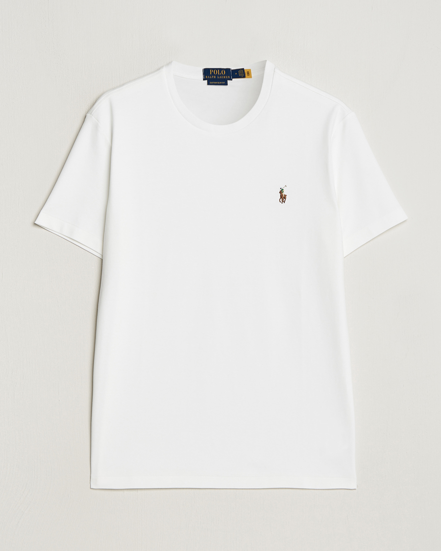 Herren | T-Shirts | Polo Ralph Lauren | Luxury Pima Cotton Crew Neck T-Shirt White
