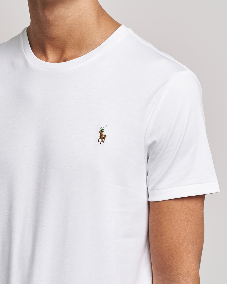 Herren | T-Shirts | Polo Ralph Lauren | Luxury Pima Cotton Crew Neck T-Shirt White