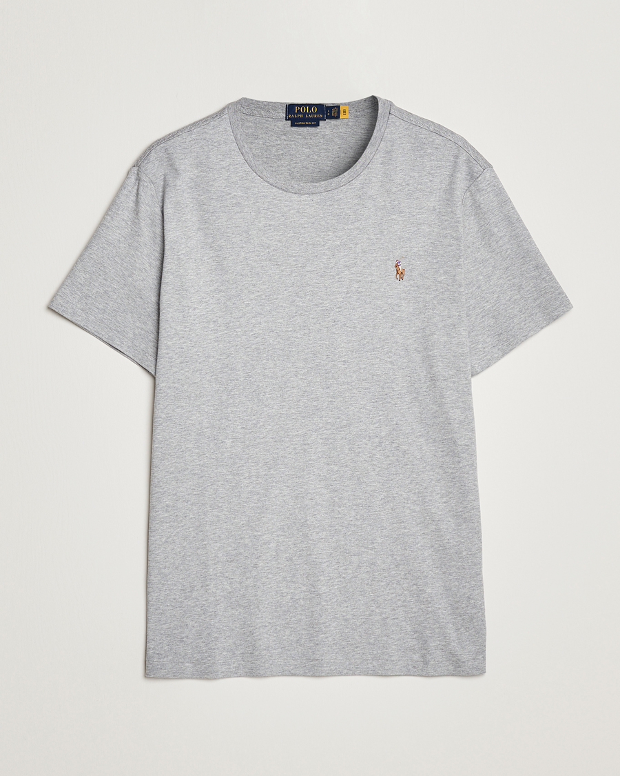 Herren | T-Shirts | Polo Ralph Lauren | Luxury Pima Cotton Crew Neck T-Shirt Andover Heather
