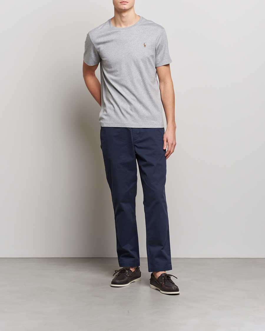Herren | T-Shirts | Polo Ralph Lauren | Luxury Pima Cotton Crew Neck T-Shirt Andover Heather