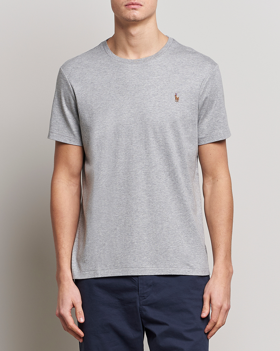 Herren | T-Shirts | Polo Ralph Lauren | Luxury Pima Cotton Crew Neck T-Shirt Andover Heather