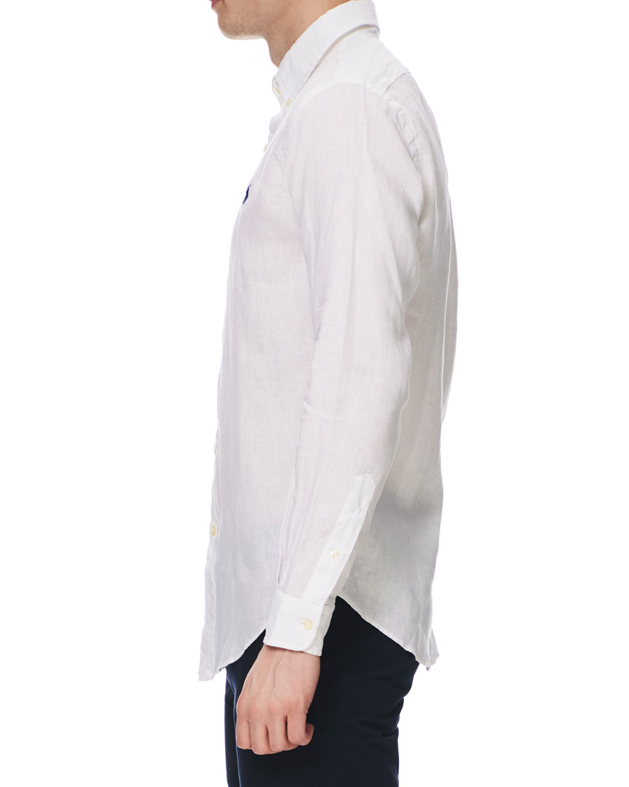 Herren | Hemden | Polo Ralph Lauren | Slim Fit Linen Button Down Shirt White