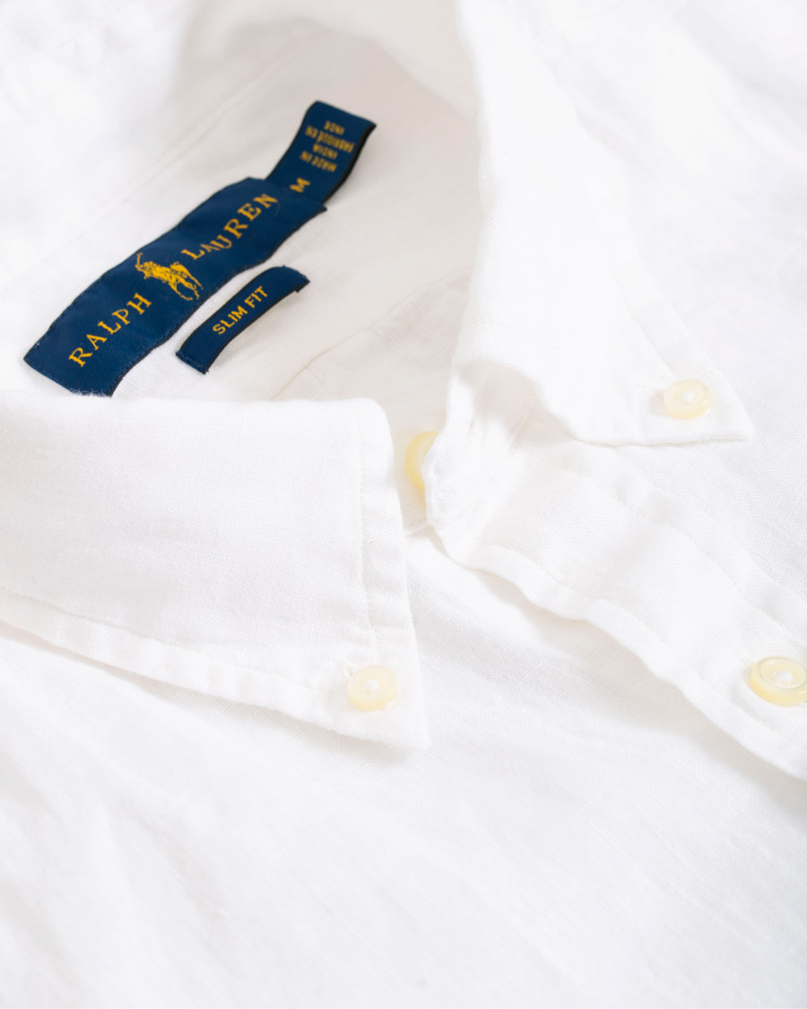 Herren | Hemden | Polo Ralph Lauren | Slim Fit Linen Button Down Shirt White