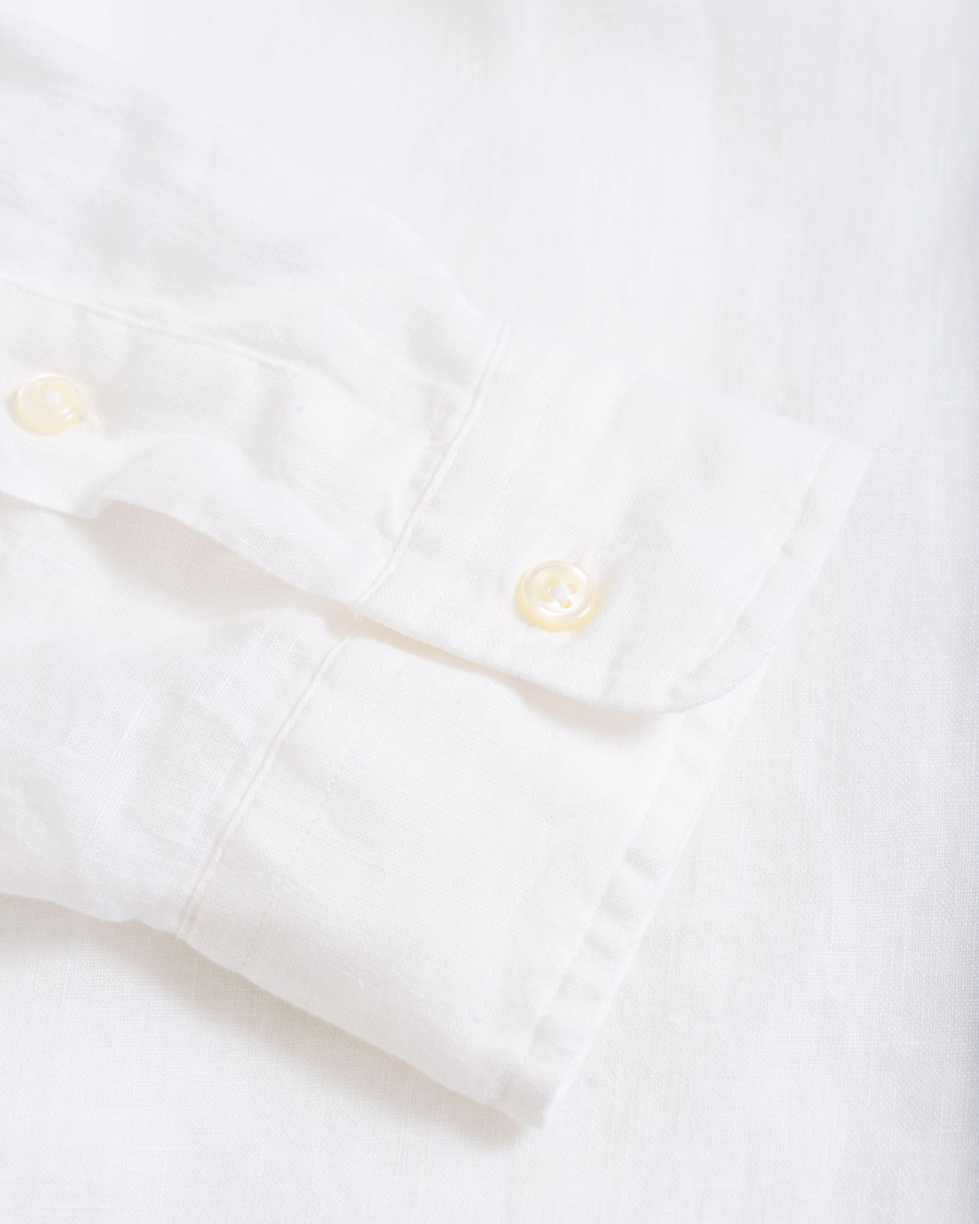 Herren | Hemden | Polo Ralph Lauren | Slim Fit Linen Button Down Shirt White
