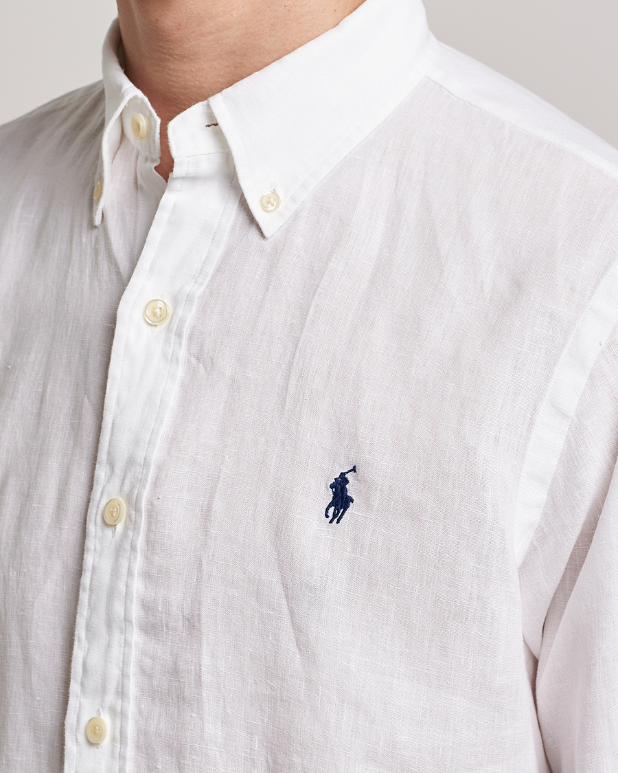 Herren | Hemden | Polo Ralph Lauren | Custom Fit Linen Button Down White