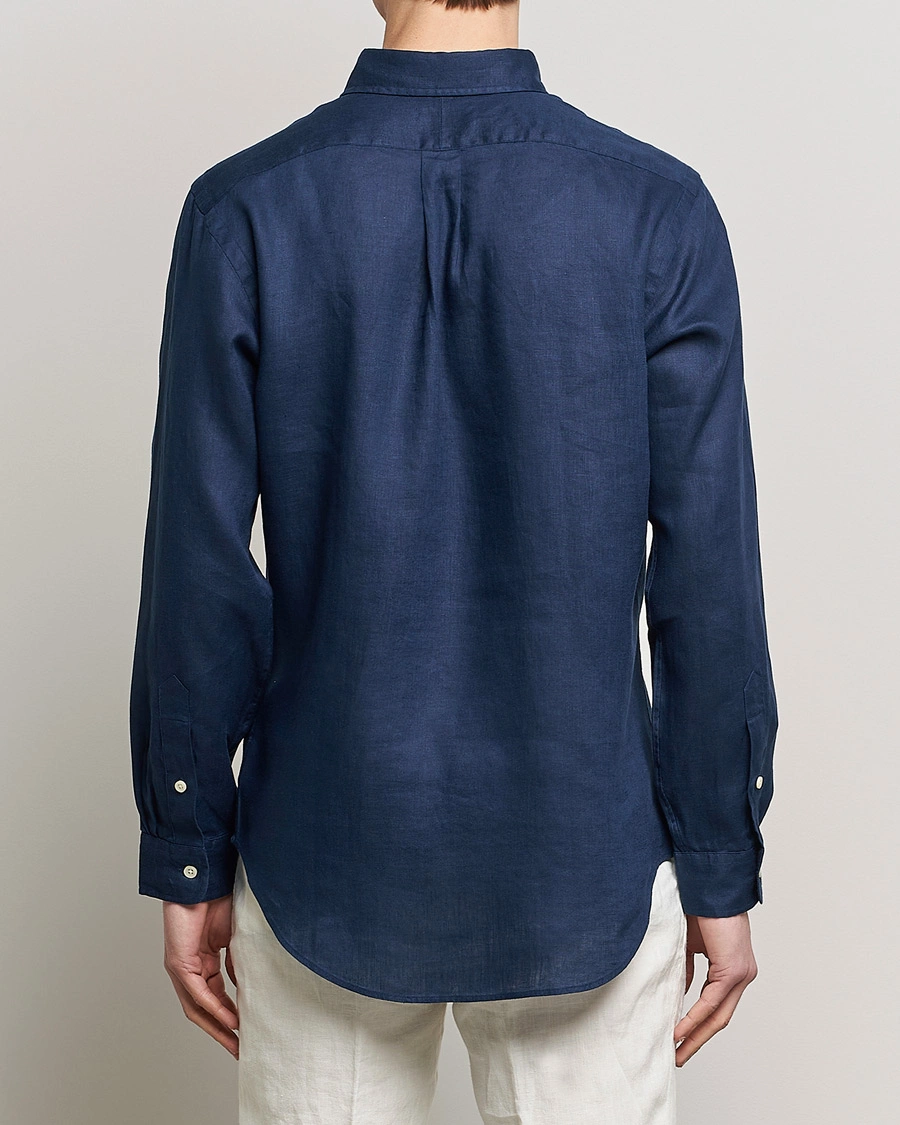 Herren | Hemden | Polo Ralph Lauren | Custom Fit Linen Button Down Newport Navy