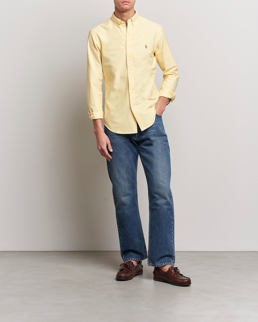 Herren | Hemden | Polo Ralph Lauren | Slim Fit Oxford Button Down Shirt Yellow Oxford