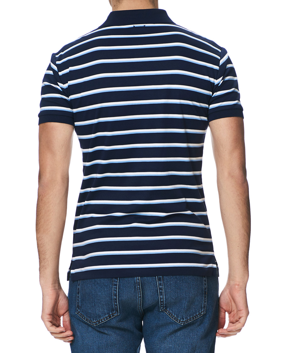 Herren | Poloshirts | Polo Ralph Lauren | Slim Fit Luxury Pima Cotton Stripe Polo Navy