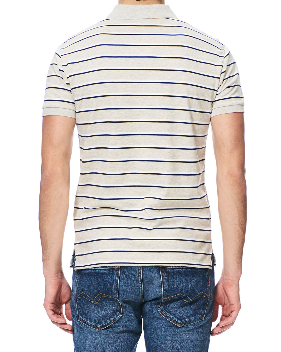 Herren | Poloshirts | Polo Ralph Lauren | Slim Fit Luxury Pima Cotton Stripe Polo Grey