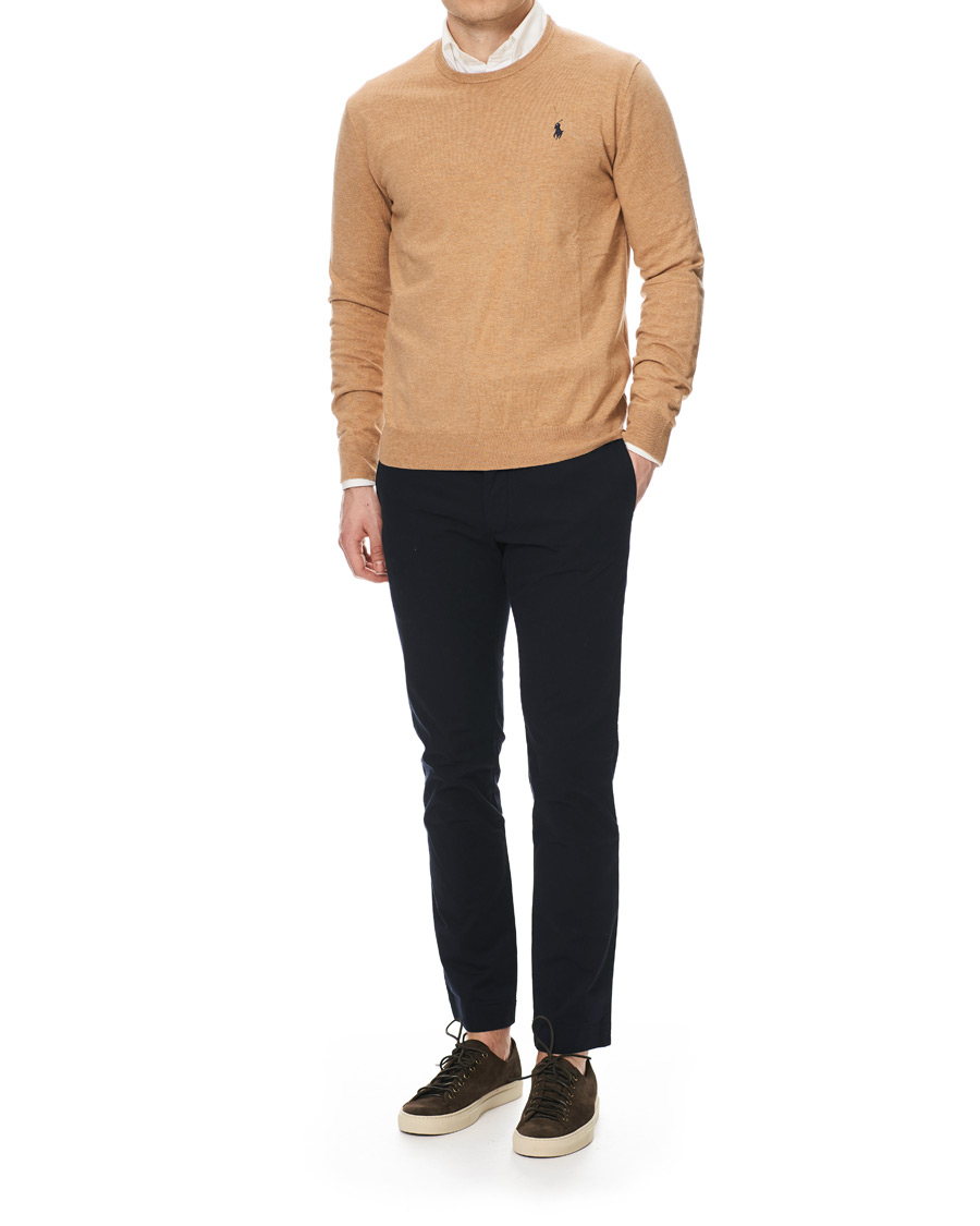 Herren | Pullover | Polo Ralph Lauren | Pima Cotton Crew Neck Pullover Camel Melange