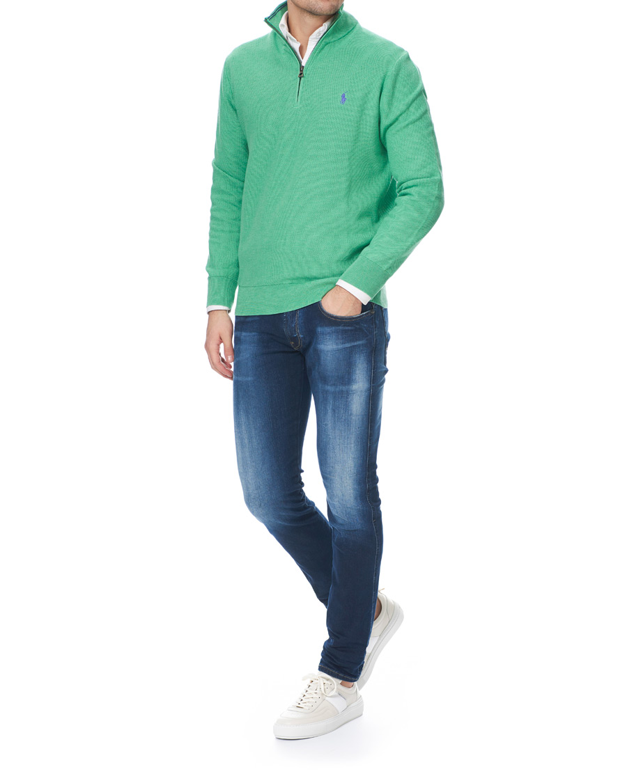 Herren | Pullover | Polo Ralph Lauren | Texture Half Zip Green Heather