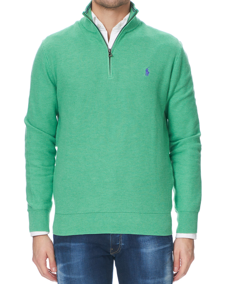 Herren | Pullover | Polo Ralph Lauren | Texture Half Zip Green Heather