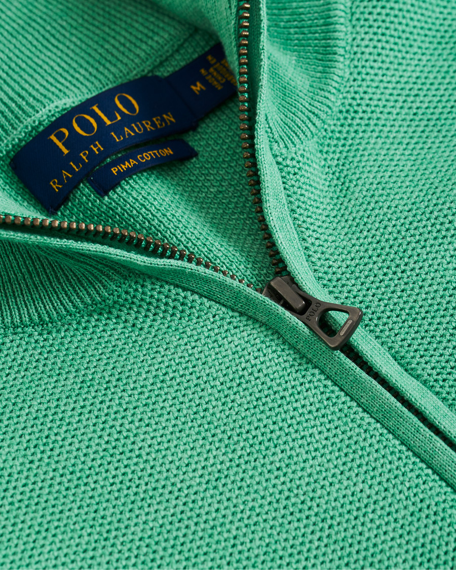 Herren | Pullover | Polo Ralph Lauren | Texture Half Zip Green Heather