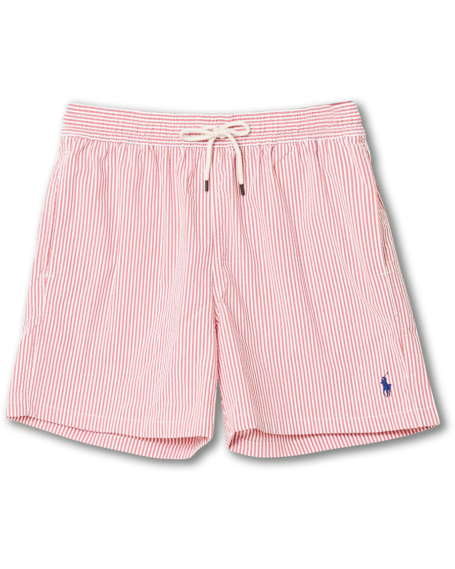 Herren | Badehosen | Polo Ralph Lauren | Seersucker Stripe Swimshorts Red/White