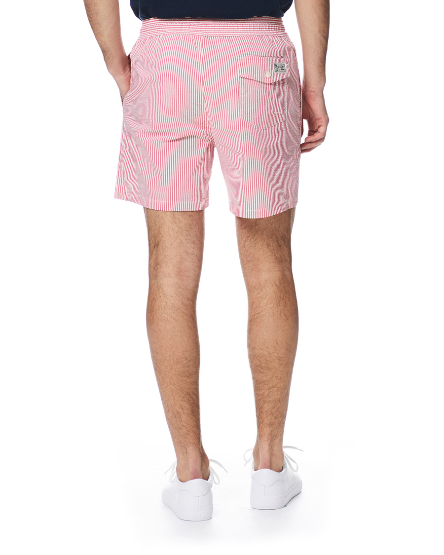 Herren | Badehosen | Polo Ralph Lauren | Seersucker Stripe Swimshorts Red/White