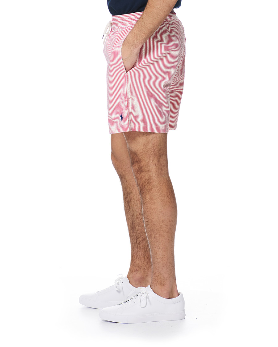 Herren | Badehosen | Polo Ralph Lauren | Seersucker Stripe Swimshorts Red/White