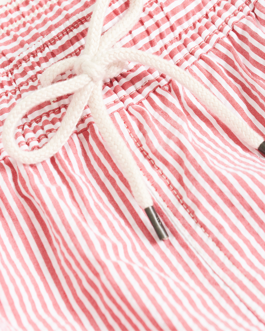 Herren | Badehosen | Polo Ralph Lauren | Seersucker Stripe Swimshorts Red/White