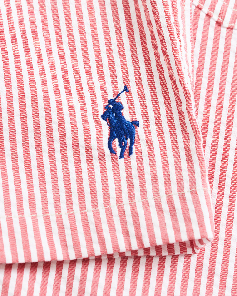 Herren | Badehosen | Polo Ralph Lauren | Seersucker Stripe Swimshorts Red/White