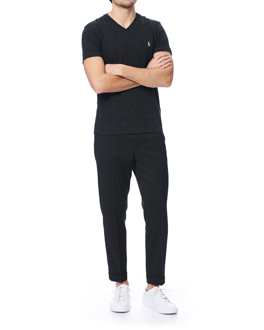 Herren | T-Shirts | Polo Ralph Lauren | V-Neck Tee Black Marl Heather