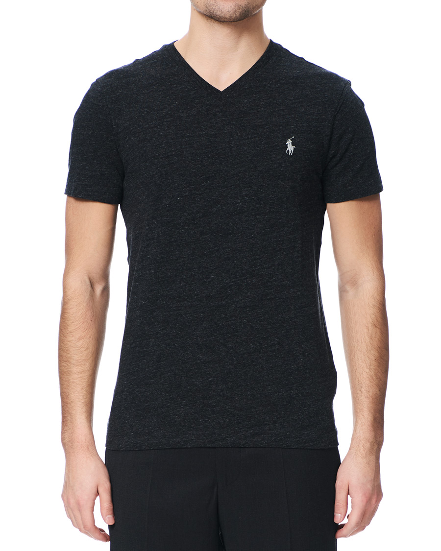 Herren | T-Shirts | Polo Ralph Lauren | V-Neck Tee Black Marl Heather