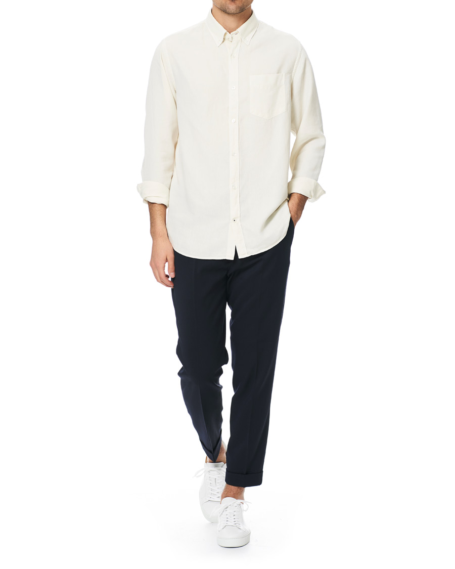 Herren | Hemden | NN07 | Levon Lyocell/Linen Button Down Shirt Vanilla