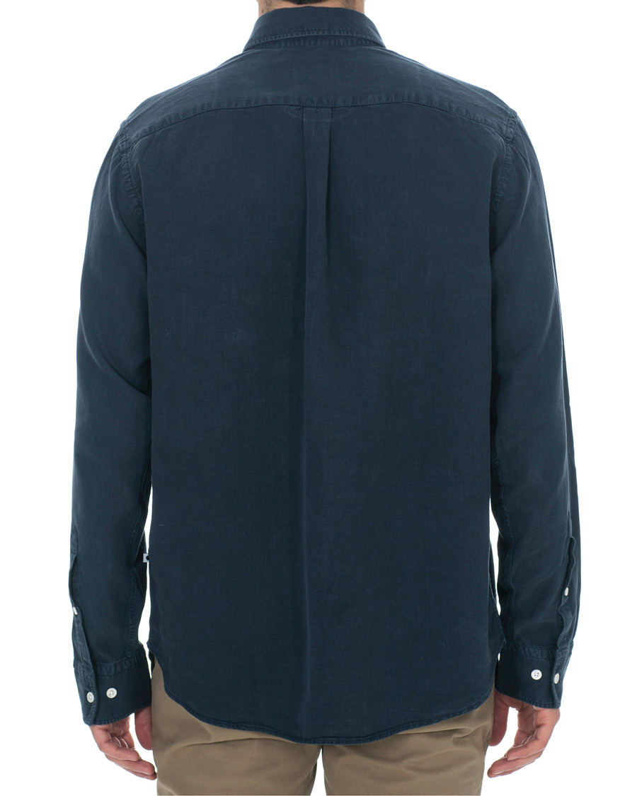 Herren | Hemden | NN07 | Levon Lyocell/Linen Button Down Shirt Navy Blue