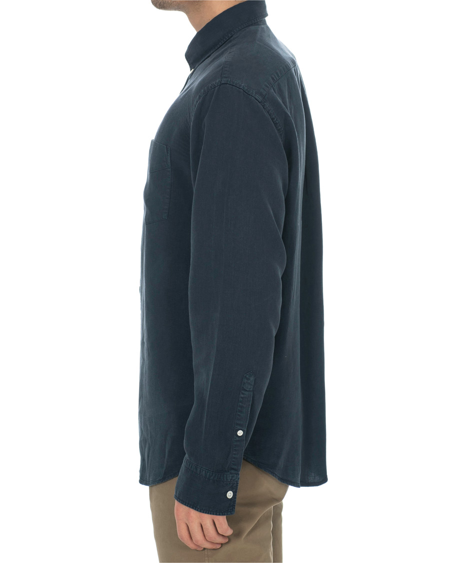Herren | Hemden | NN07 | Levon Lyocell/Linen Button Down Shirt Navy Blue