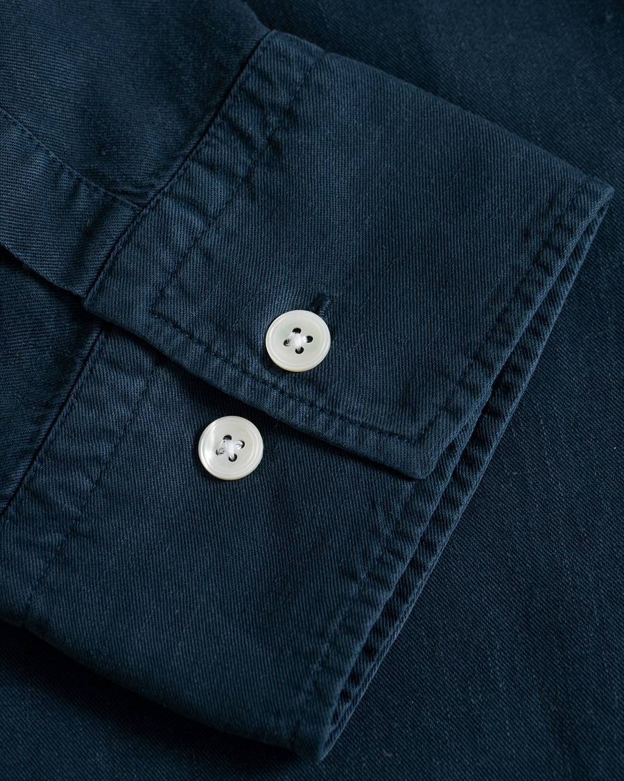 Herren | Hemden | NN07 | Levon Lyocell/Linen Button Down Shirt Navy Blue