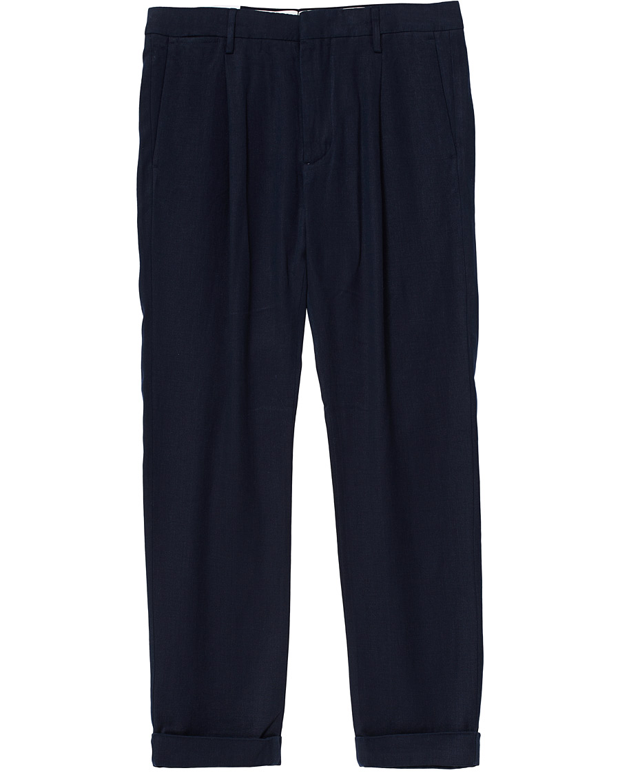 Herren | Hosen | NN07 | Codo Pleated Turn Up Trousers Navy